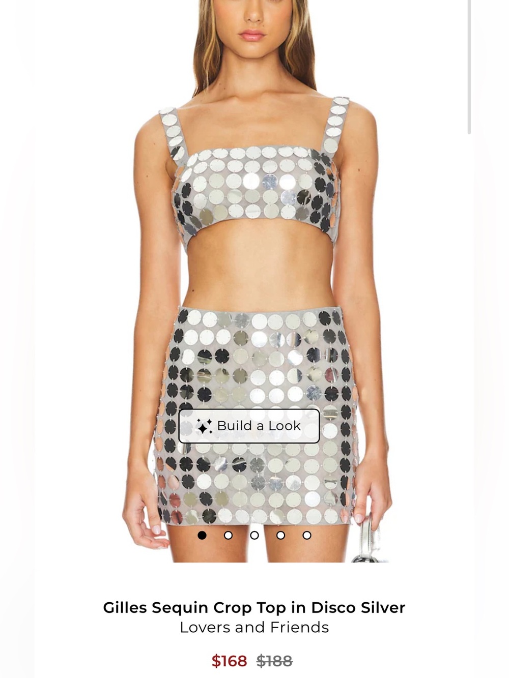 Lovers + Friends Gilles Sequin Crop Top